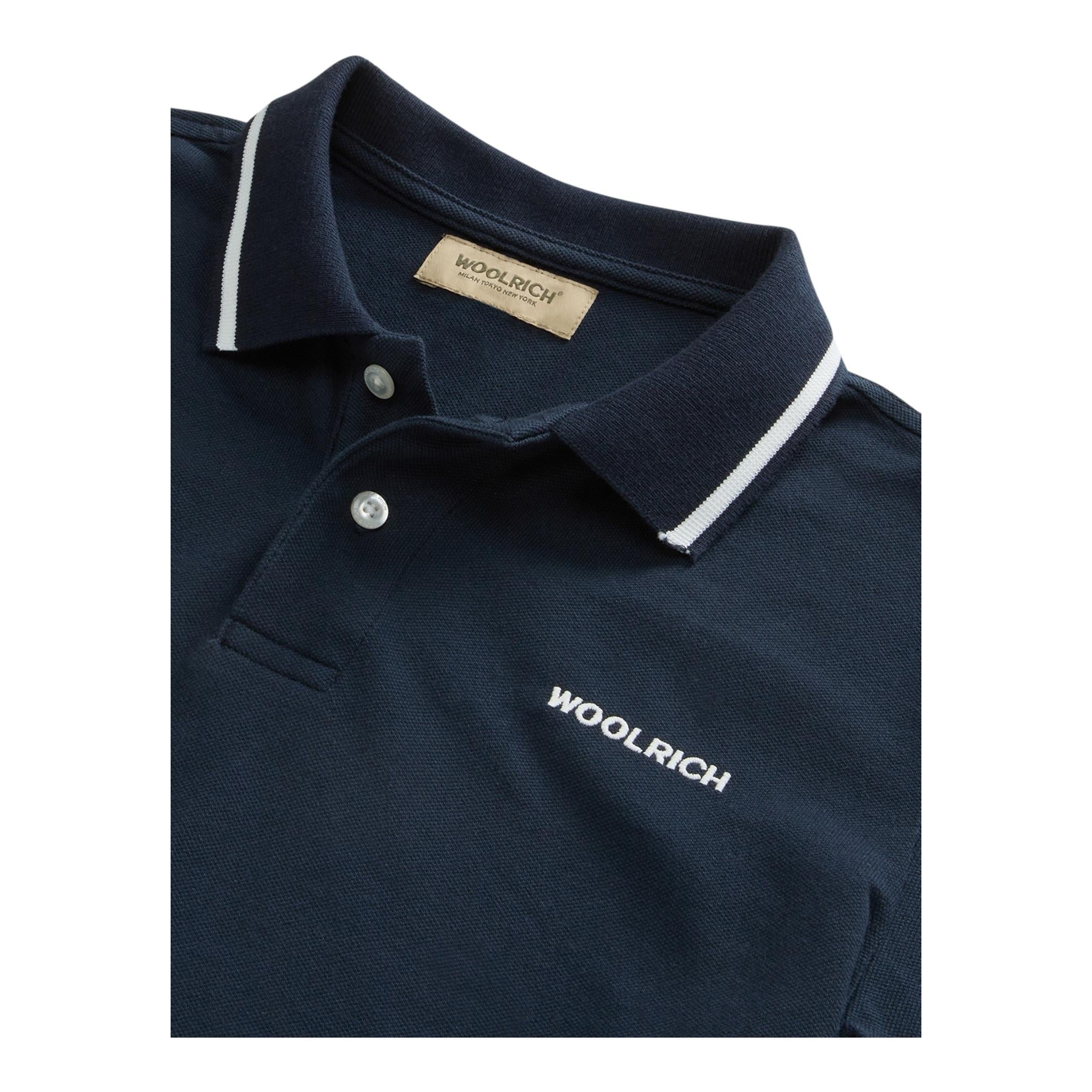 Woolrich Polo Mezza Manica Tinta Unita per Bambino CFWKPO0040MRUT2224 BLU WOOLRICH 