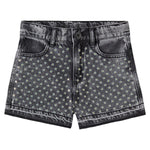 Marc Jacobs Short In Denim Tinta Unita con Brillantini per Bambina W60486 NERO MARC JACOBS 