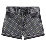 Marc Jacobs Short In Denim Tinta Unita con Brillantini per Bambina W60486 NERO MARC JACOBS 