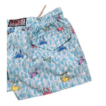 Saint Barth Costume Tinta Unita con Stampe Granchio per Bambino COMFORTLIGHT AZZURRO SAINT BARTH 