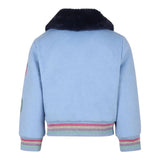 BillIEBLUSH cappotto tinta unita con colletto pelliccia Azzurro polvere per Neonata U20433 AZZURRO POLVERE BillIEBLUSH 