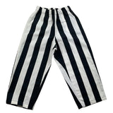 Dondup Pantalone Bicolore Fantasia A Righe Bianco/Nero Per Bambino
