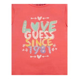 Guess T-Shirt Girocollo Tinta Unita con Stampa per Neonata K3GI01K6YW3 FUXIA GUESS 