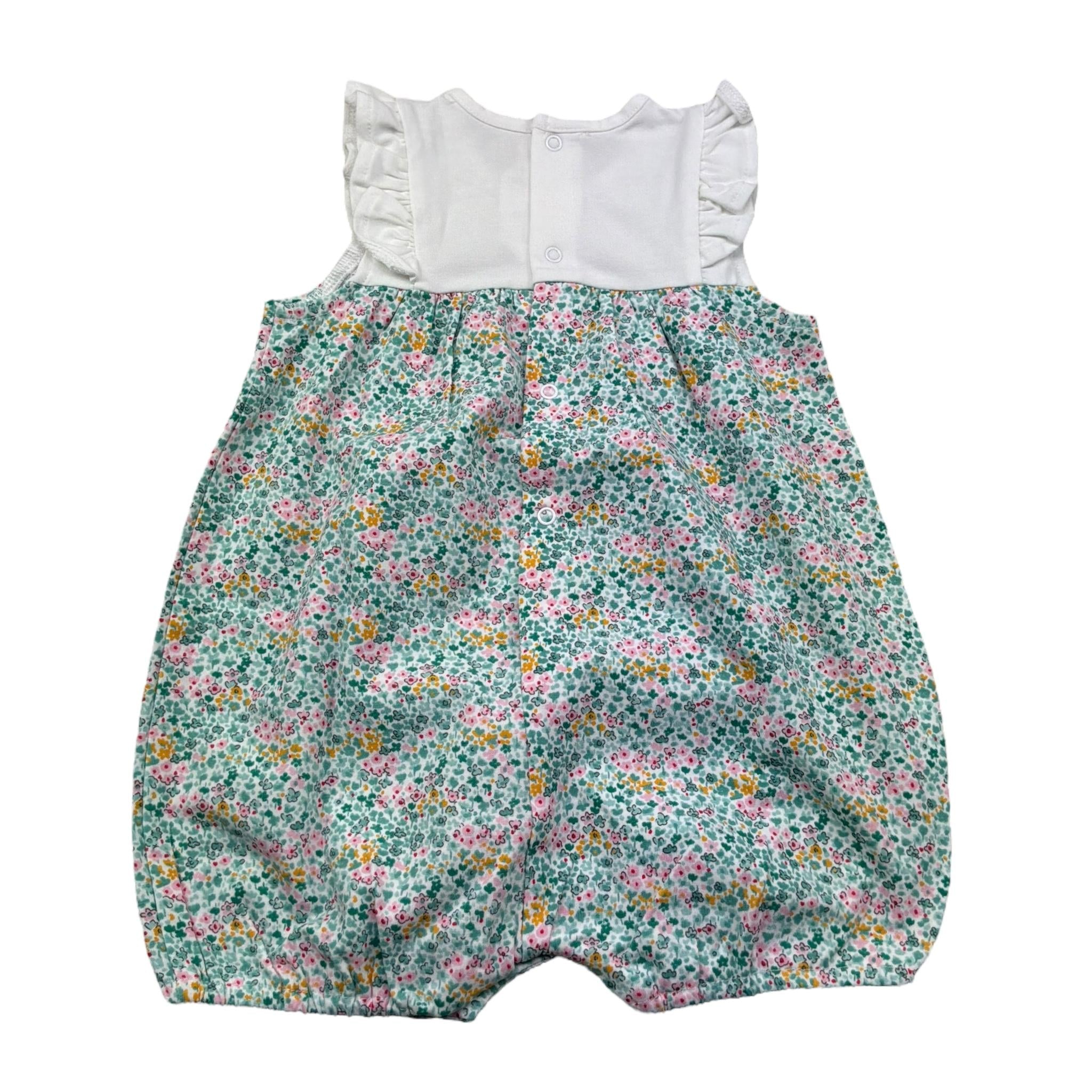 Mayoral Pagliaccetto Bicolorefantasia Floreale per Neonata 17499 BIANCO/VERDE MAYORAL 