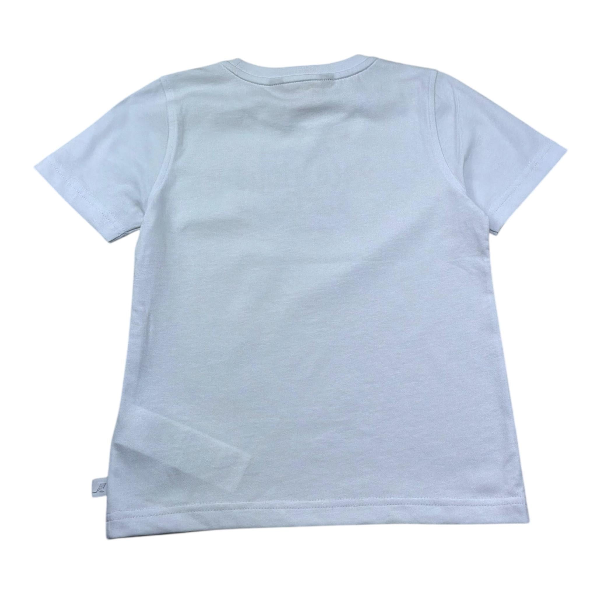 K-Way T-Shirt Girocollo Tinta Unita con Stampa per Bambino K1161YW BIANCO K-WAY 
