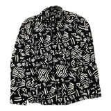 Never Too Camicia Manica Lunga Tinta Unita Cn Stampa Fantasia Nero Per Bambino