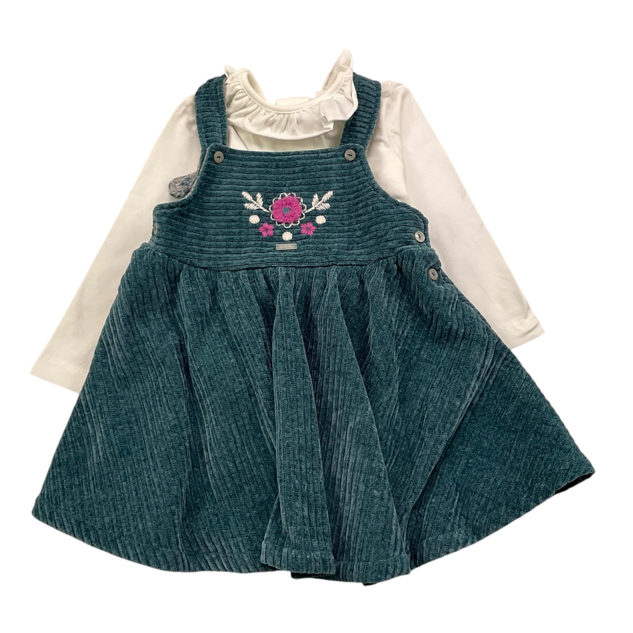 LALALU' completo 2 pezzi shirt-salopette Verde per Neonata SLTL7N VERDE LALALU' 