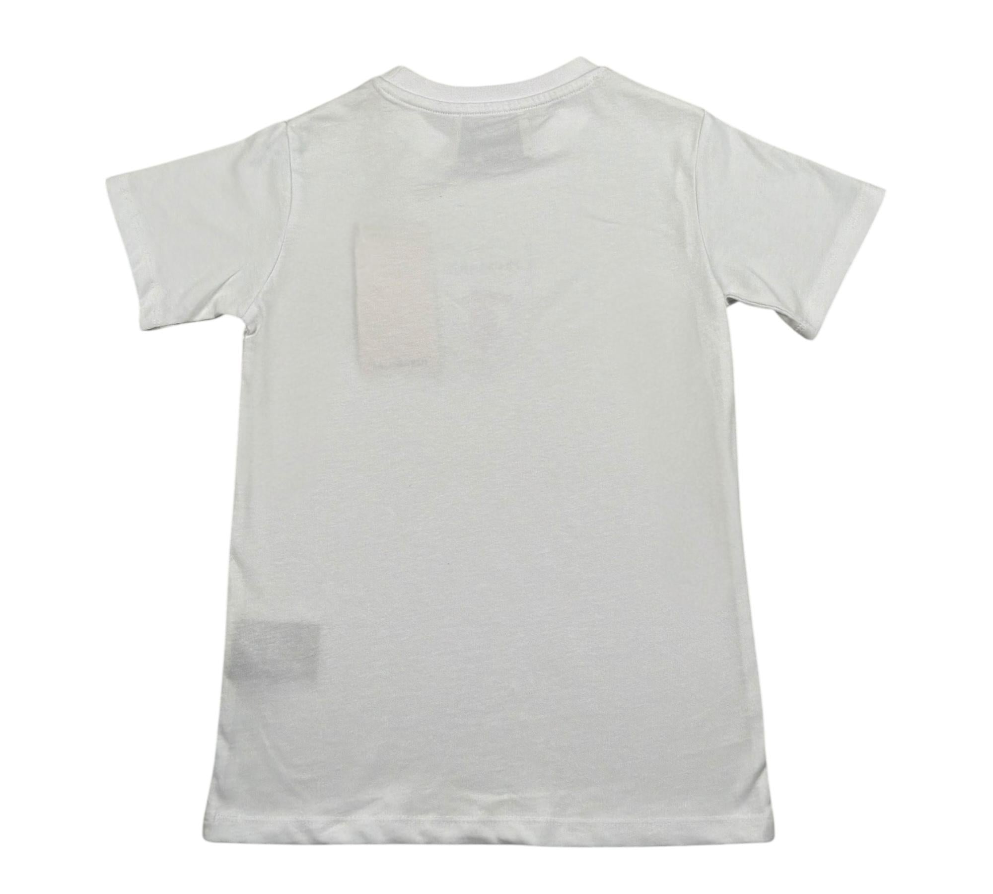 Trussardi T-Shirt Girocollo Tinta Unita con Logo per Bambino TBP26030TS BIANCO TRUSSARDI 