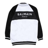 Balmain Felpa Con Bottoni Bicolore Bianco/Nero Per Bambino