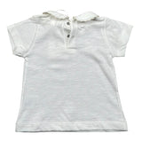 Lalalu' T-Shirt Tinta Unita con Colletto per Neonata TSL11P BIANCO LALALU' 