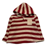PETIT INDI maglia fantasia a righe con cappuccio Rosso per Neonato AW24B7644 ROSSO PETIT INDI 