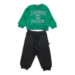 ZU+ELEMENTS completo 2pz felpa-pantalone bicolore Nero/verde per Bambino ZU292J NERO/VERDE ZU+ELEMENTS 