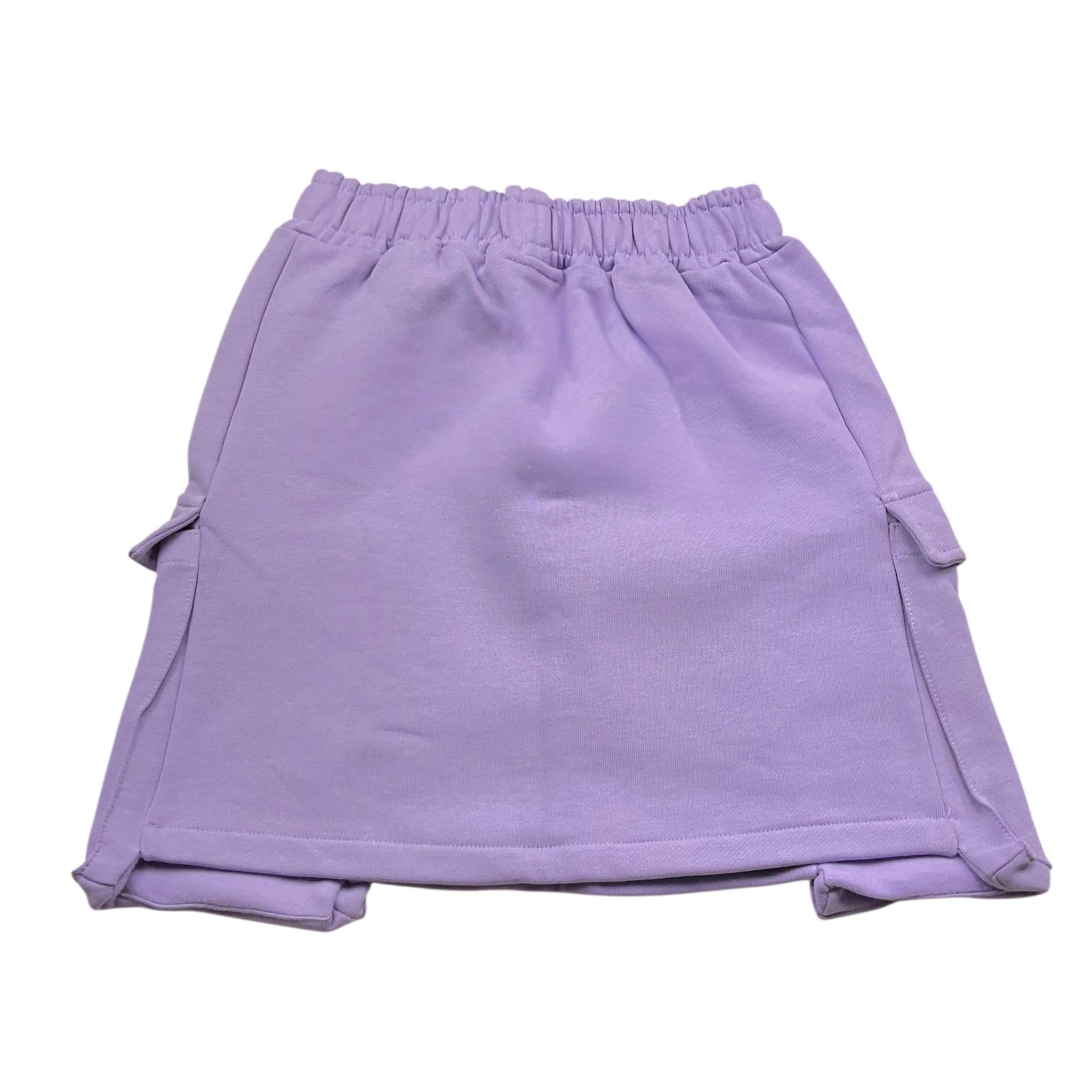 DISCLAIMER gonna tinta unita con tasche Lilla per Bambina 24IDK58322 LILLA DISCLAIMER 