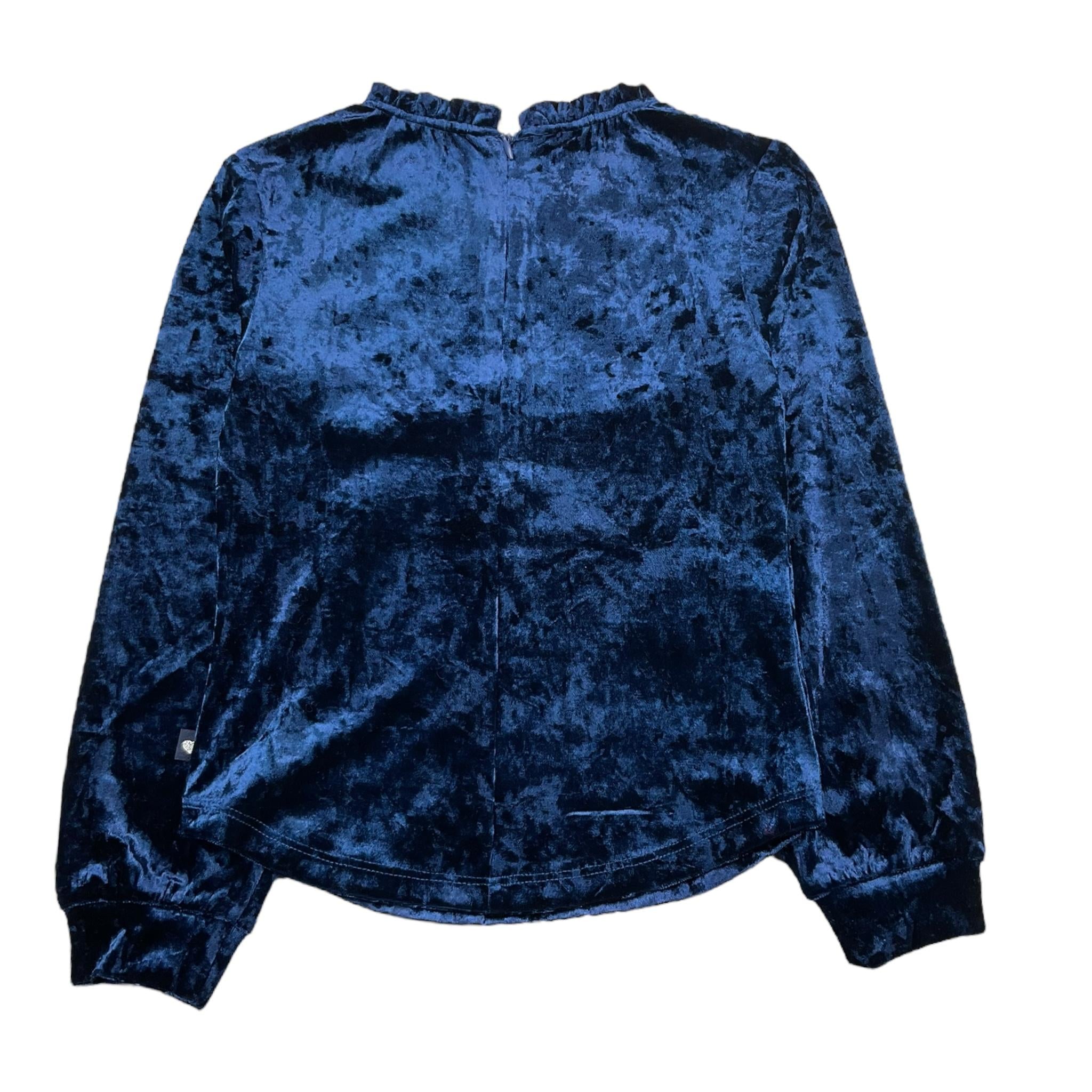 BOBOLI shirt tinta unita in velluto Blu per Bambina 729222 BLU BOBOLI 