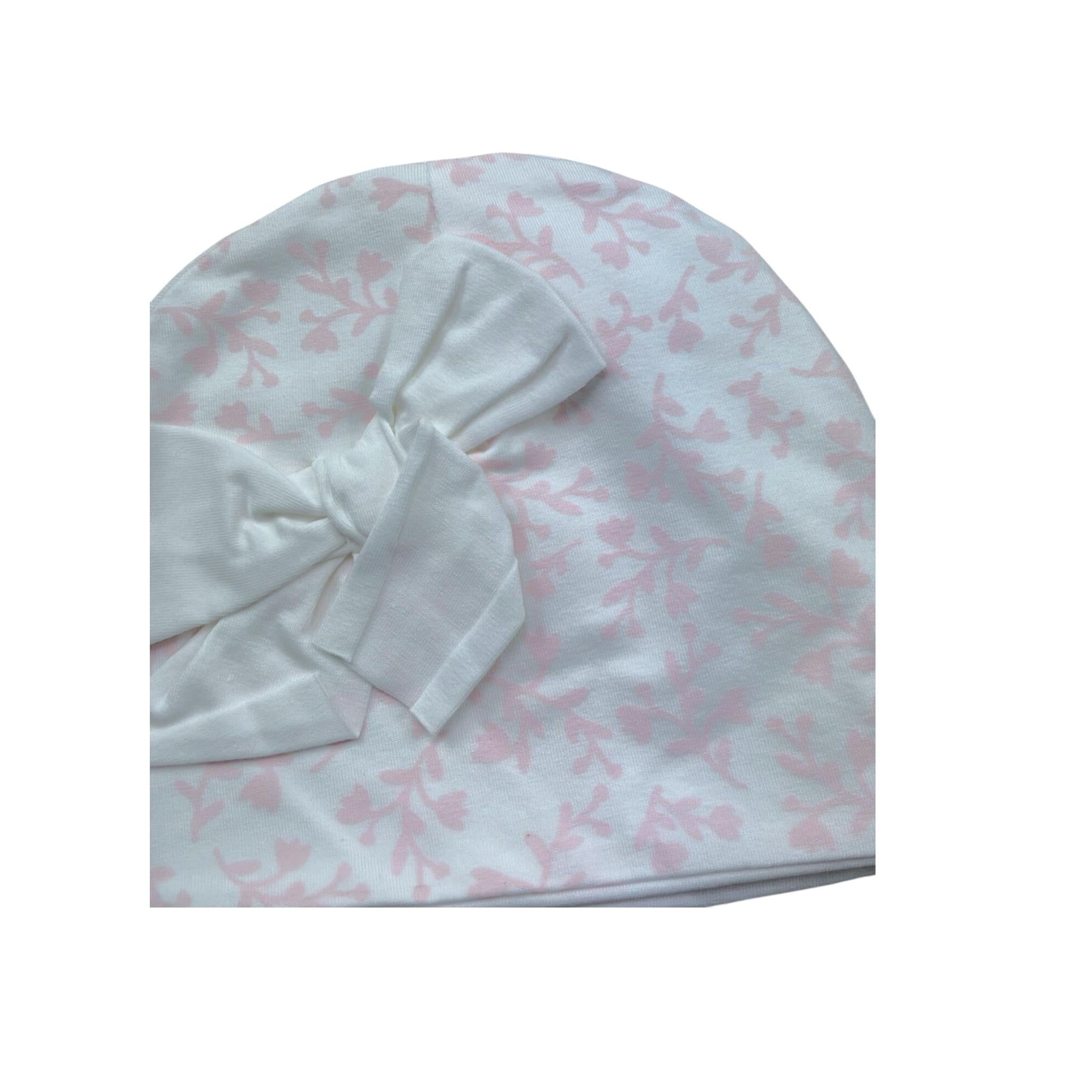 Le Bebe' Cappello Tinta Unita con Stampa per Neonata LBG62811 BIANCO LE BEBE' 