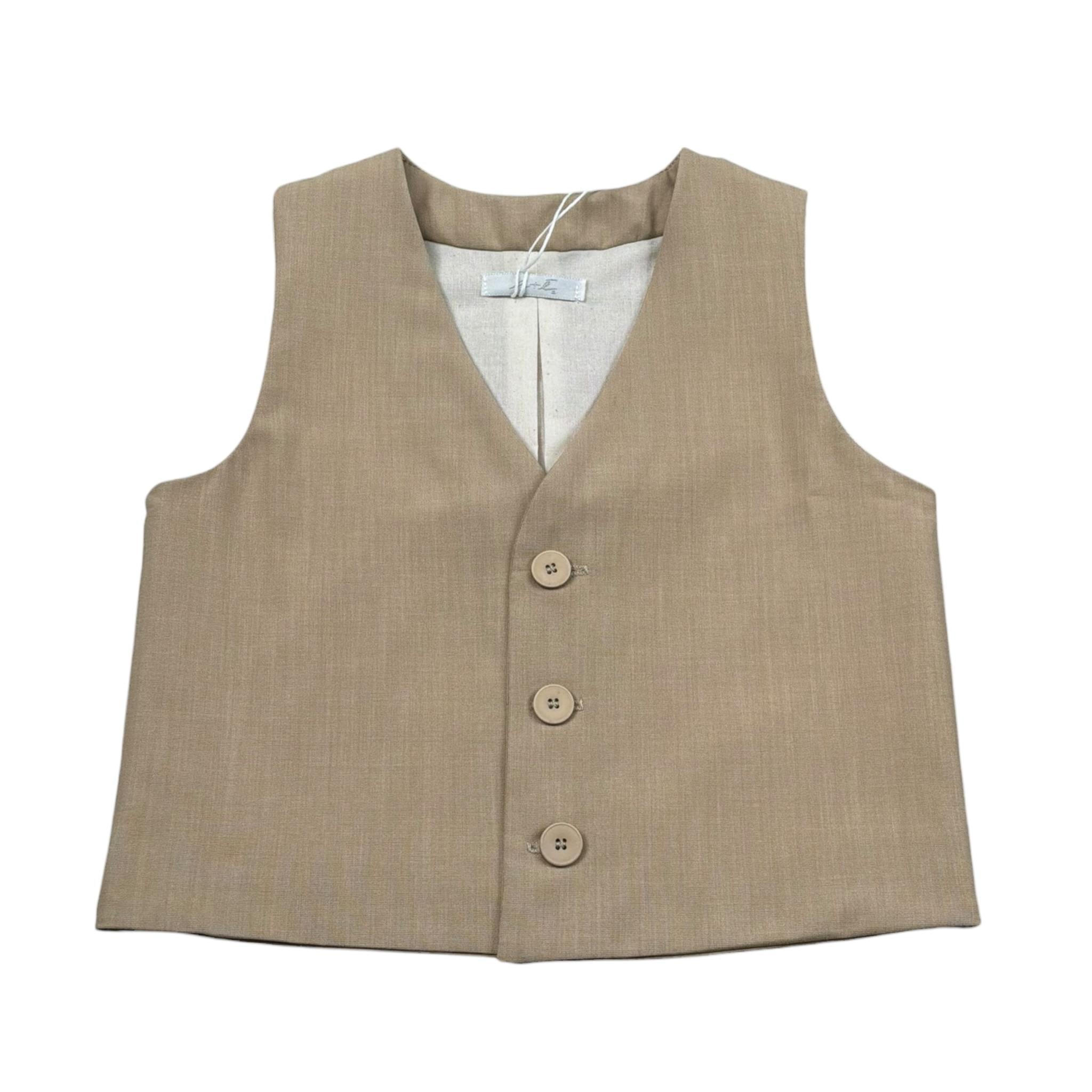 M+E' Gilet Tinta Unita per Bambino UEM0547 SABBIA M+E' 