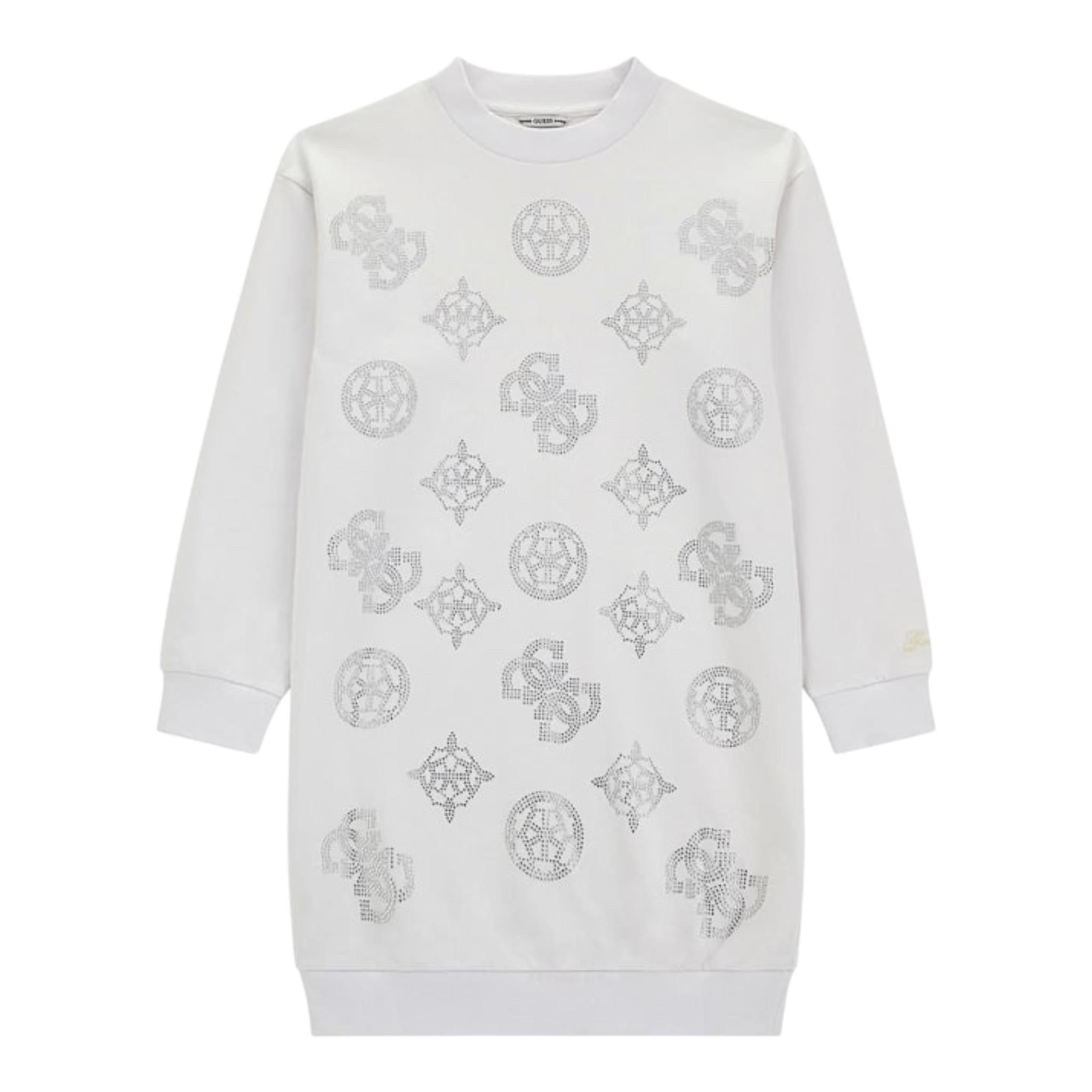 GUESS abito manica lunga tinta unita girocollo modello felpa Bianco per Bambina J4YK19KA6V4 BIANCO GUESS 
