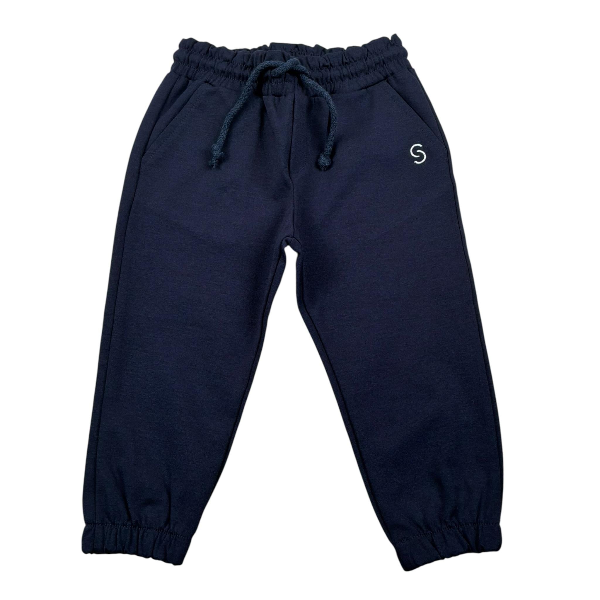 Siviglia Pantalone Tinta Unita con Elastico In Vita per Bambino SVNPT17312J BLU SIVIGLIA 