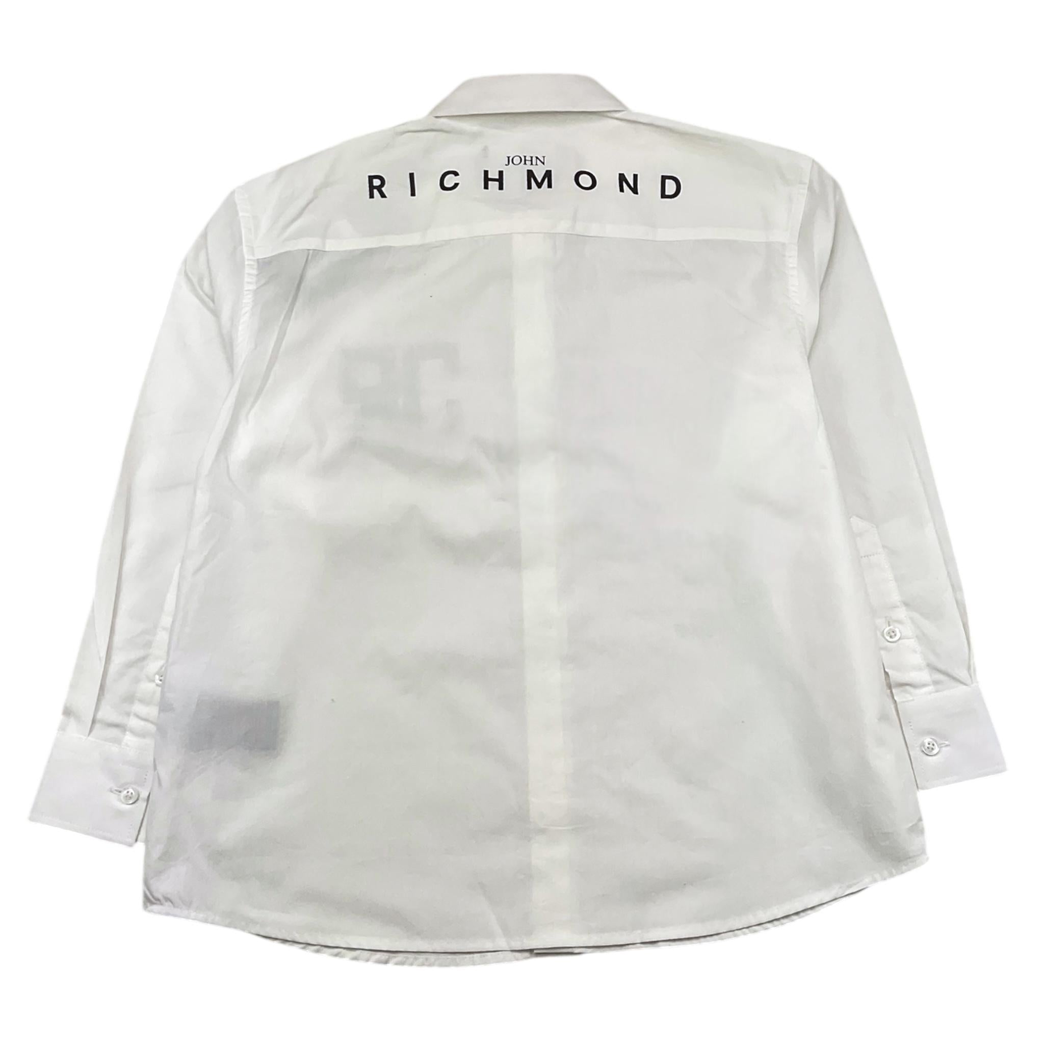 JOHN RICHMOND camicia manica lunga tinta unita con logo Bianco per Bambino RBA25129CA BIANCO JOHN RICHMOND 