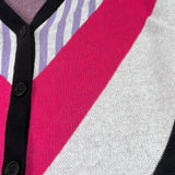 John Richmond Cardigan Tricolore con Stampa E Bottoni per Bambina RGP26135CD NERO JOHN RICHMOND 