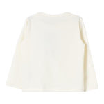 LIU JO shirt girocollo tinta unita con stampa brillantinata e fiocco Panna per Bambina KF4066X PANNA LIU JO 