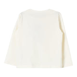 LIU JO shirt girocollo tinta unita con stampa brillantinata e fiocco Panna per Bambina KF4066X PANNA LIU JO 