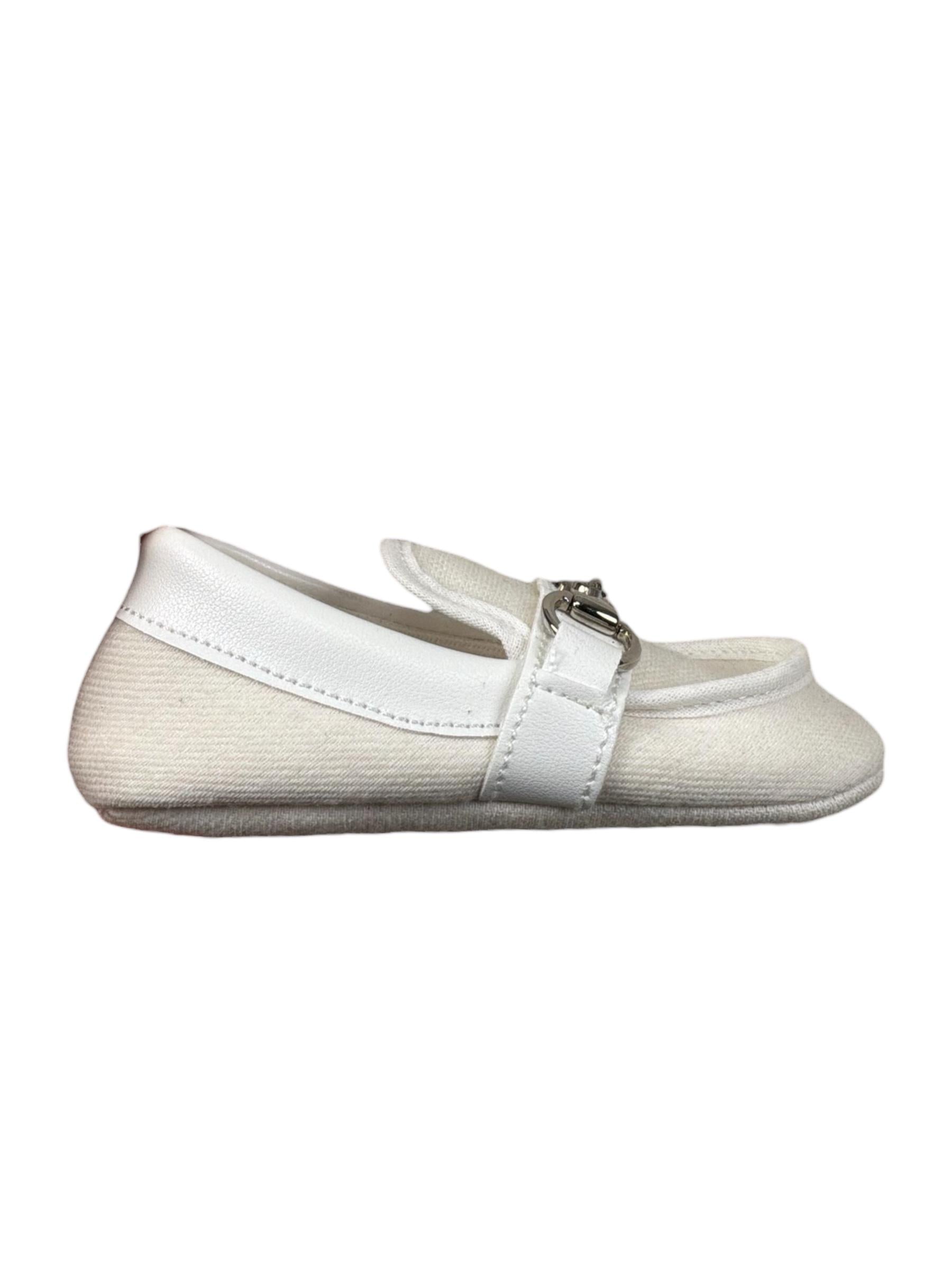 Le Bebe' Mocassino Tinta Unita con Applicazione per Neonato LBB4591 PANNA LE BEBE' 