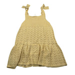 Wedoble Abito Giromanica Tinta Unita con Ricami per Bambina V2507304AJ GIALLO WEDOBLE 