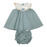 Valentina Bebes Set Abito-Coulotte Tinta Unita per Neonata LOVE13N VERDE VALENTINA BEBES 