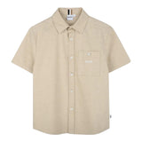 Boss Camicia Mezza Manica Tinta Unita per Bambino J52008X BEIGE BOSS 