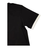 DKNY t-shirt girocollo tinta unita cn profili in contrasto Nero per Bambino D60197 NER DKNY 