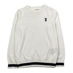 Trussardi Maglia Girocollo Tinta Unita con Logo per Bambino TBP26005MA BIANCO TRUSSARDI 