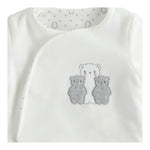 MINI BANDA maglia tinta unita in velluto con bottoni Bianco per Neonato 35629 BIANCO MINI BANDA 