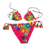 4Giveness Costume Modello Slip Tinta Unita Con Fantasia-Triangolo Multicolor Per Bambina