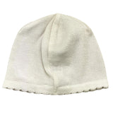 Minu' Cappello Tinta Unita Con Fiocco In Contrasto Bianco Per Neonata