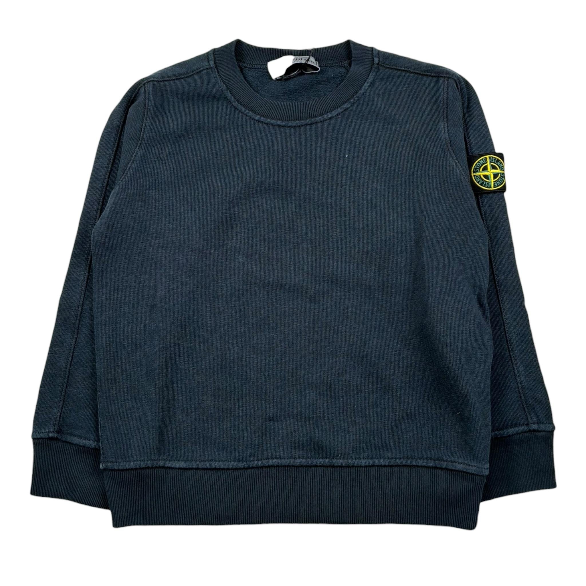 Stone Island Felpa Chiusa Girocollo Tinta Unita per Bambino K1S166100011J BLU STONE ISLAND 