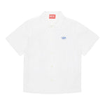 Diesel Camicia Mezza Manica Tinta Unita con Logo per Bambino J02286 BIANCO DIESEL 