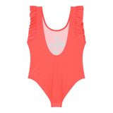 Billieblush Costume Intero Tinta Unita Con Stampa Arancione Per Bambina