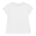 Fun & Fun T-Shirt Girocollo Tinta Unita con Orso per Bambina FBTS01423 BIANCO/AZZURRO FUN & FUN 