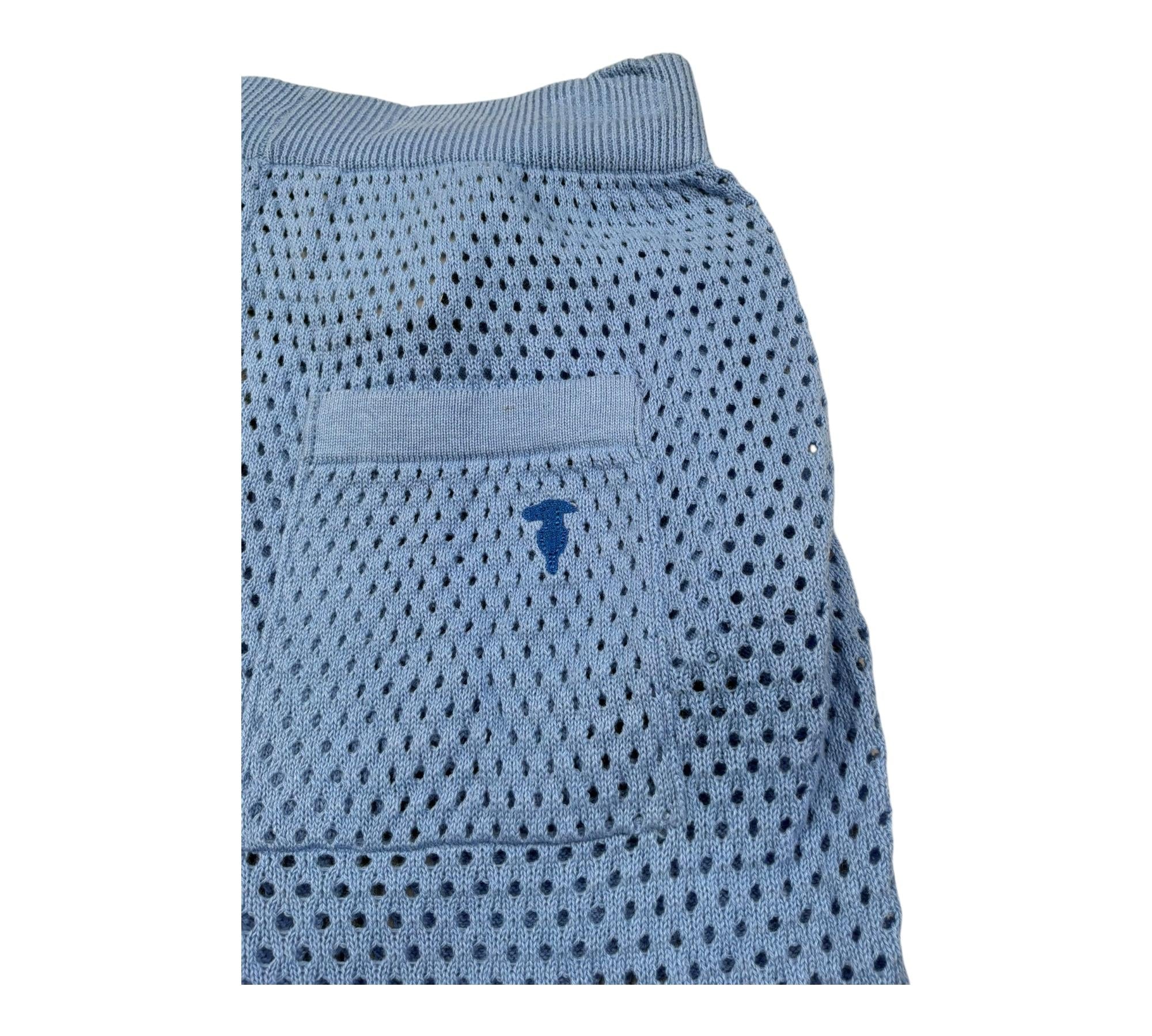 Trussardi Bermuda Tinta Unita Trafrato per Bambino TBP26069BE AZZURRO TRUSSARDI 