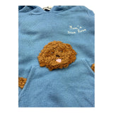 SAINT BARTH maglia tinta unita con cappuccio e stampa Azzurro per Bambina MEG0008 AZZURRO SAINT BARTH 