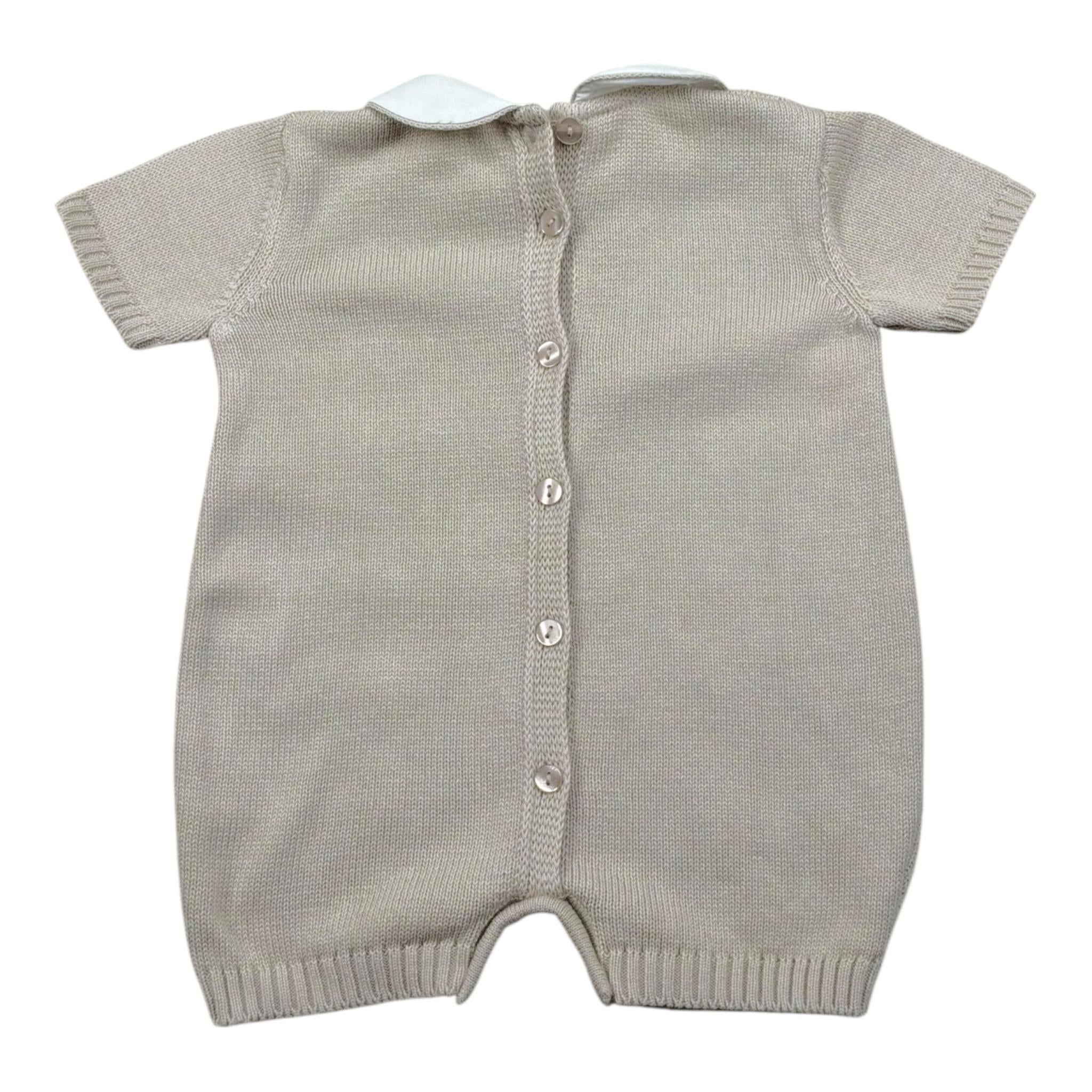 Le Coconne Pagliaccetto Tinta Unita con Colletto per Neonato LCN2592 BEIGE LE COCONNE 