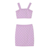 Twinset Completo 2 Pezzi Top-Gonna Tinta Unita per Bambina 251GJ3QX4 LILLA TWINSET 