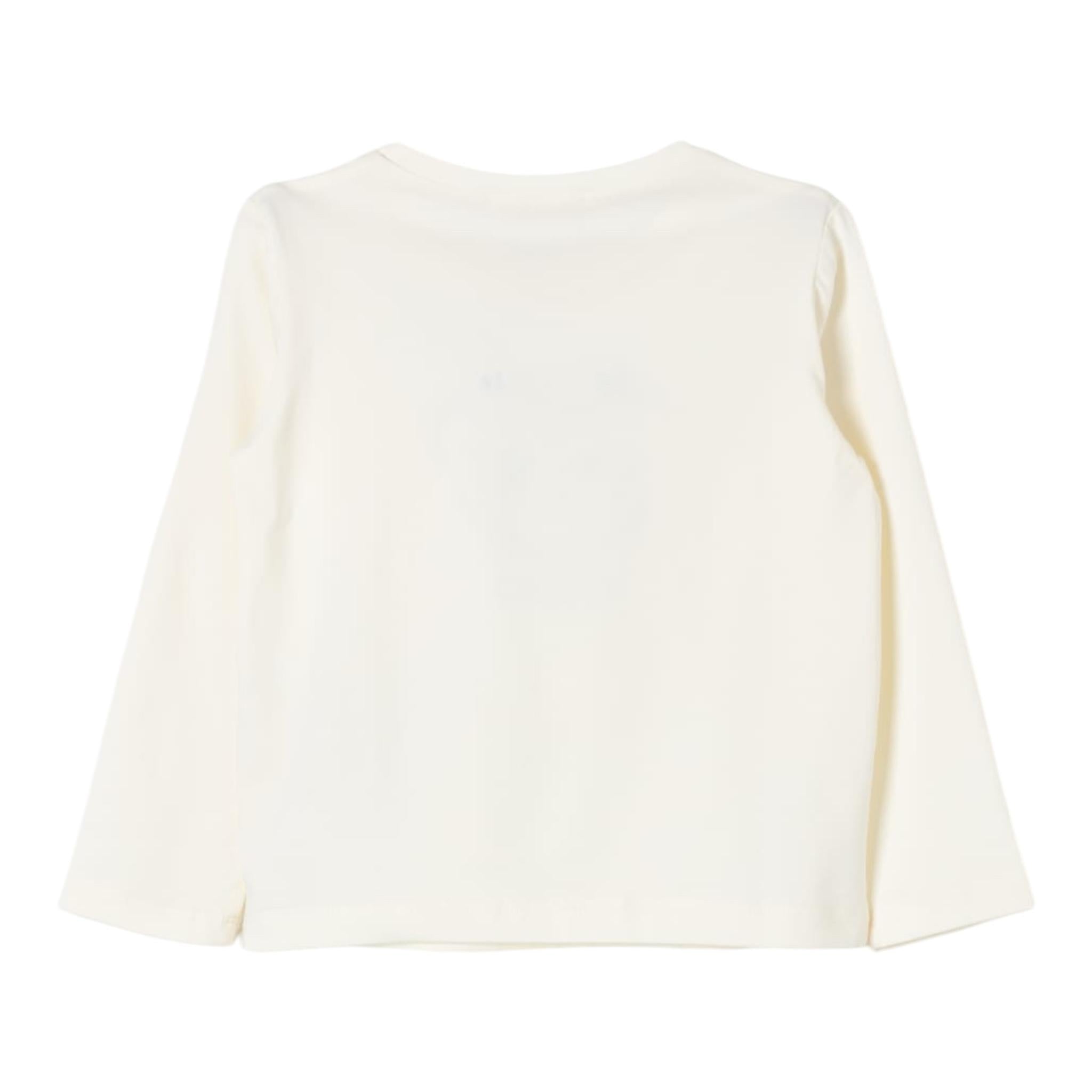 LIU JO shirt girocollo tinta unita con stampa in contrasto Panna per Neonata KF4068 PANNA LIU JO 