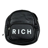 John Richmond Zaino Tinta Unita con Logo per Bambino RXP26001ZA NERO JOHN RICHMOND 