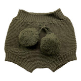 WEDOBLE culotte tinta unita con pon pon Verde per Neonato I2409331 VERDE WEDOBLE 