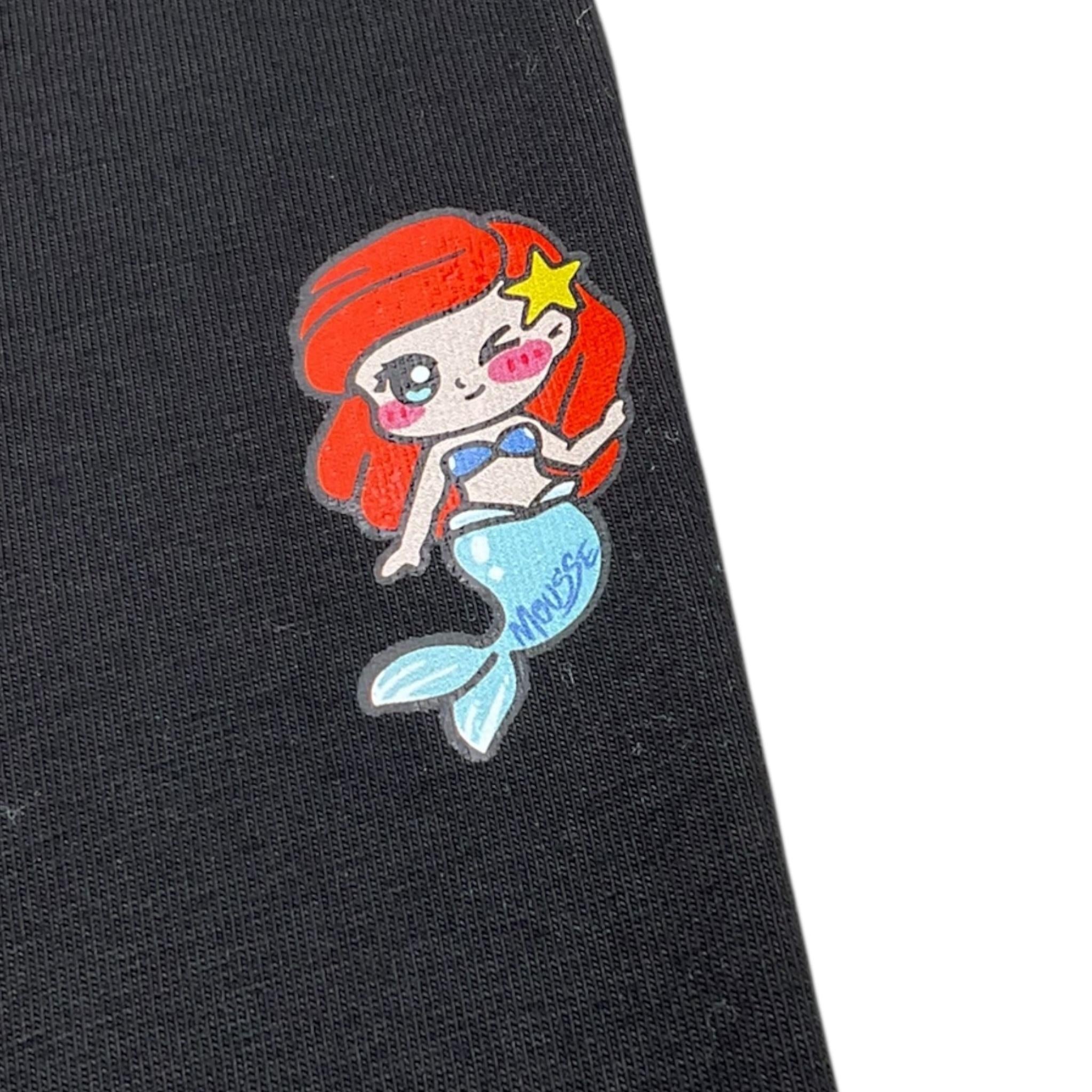 Mousse Leggins Tinta Unita con Stampa per Bambina SKL375B NERO MOUSSE 