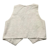 Liu Jo Gilet Tinta Unita Con Bottoni Panna Per Bambina
