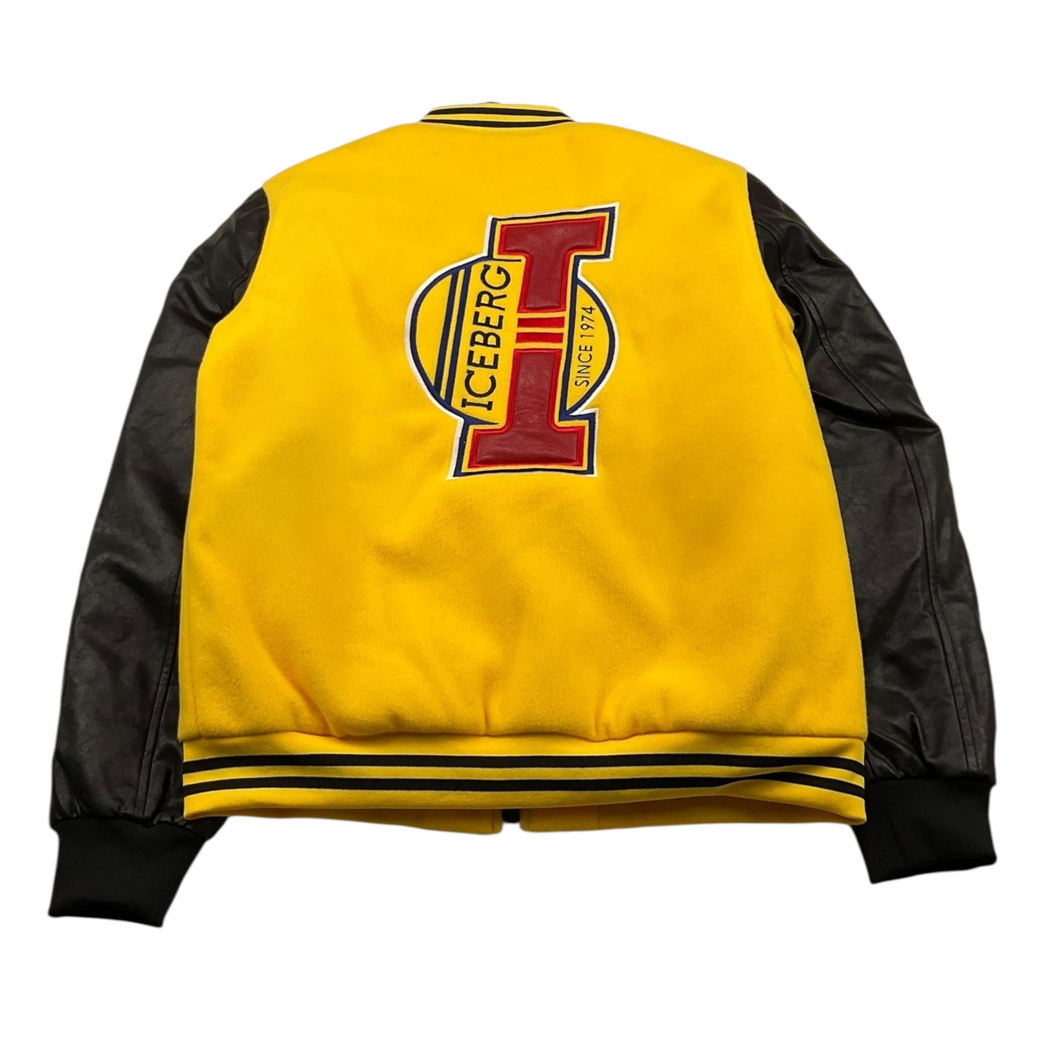 ICEBERG giubbino modello college tinta unita cn maniche in contrasto Giallo per Bambino GBICE5304J GIALLO ICEBERG 