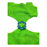 Saint Barth Abito Giromanica Tinta Unita per Bambina KIM VERDE FLUO SAINT BARTH 